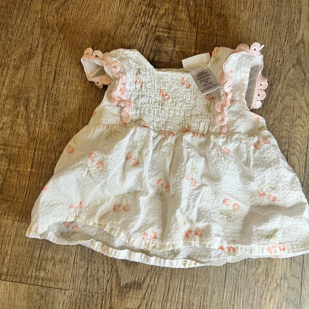 White and Pink Baby Dress